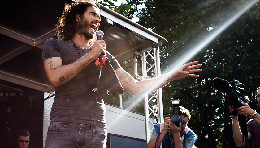 Russell Brand London Revolution Protest