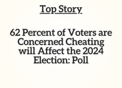 Top Story: 62 Percent of Voters are Concerned Cheating will Affect the 2024 Election: Poll